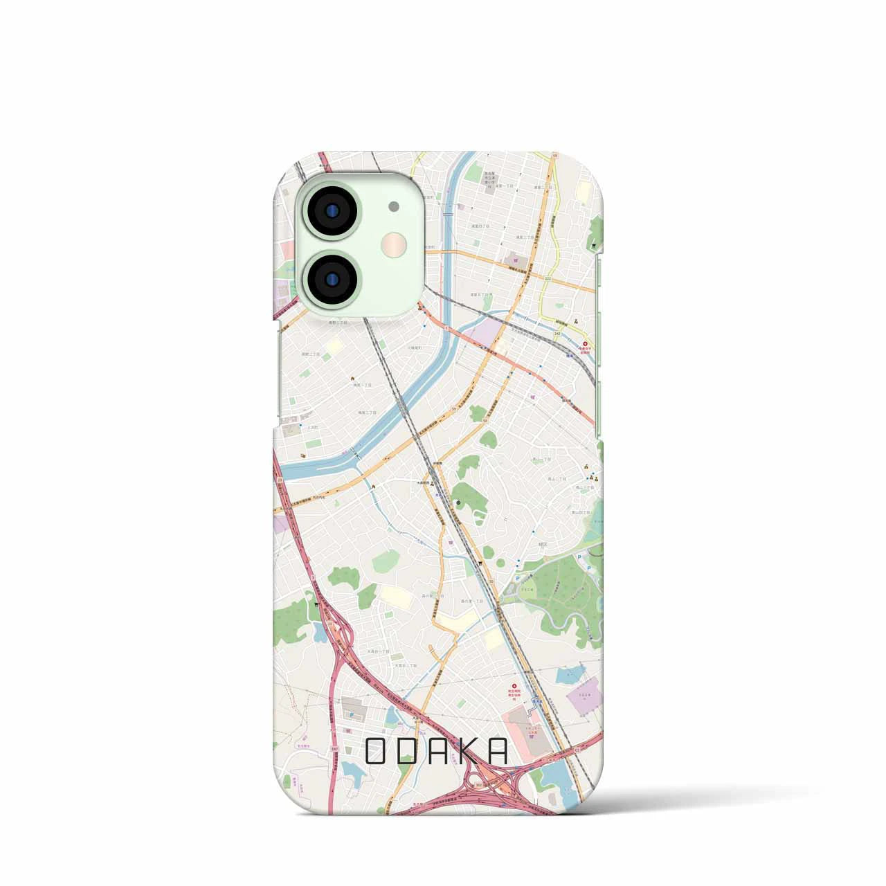 【大高(愛知県)】地図柄iPhoneケース(バックカバータイプ)