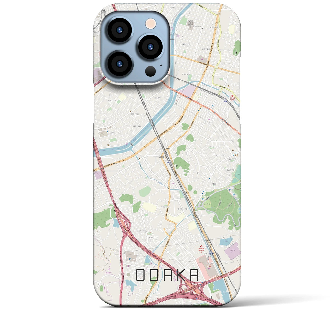 【大高(愛知県)】地図柄iPhoneケース(バックカバータイプ)