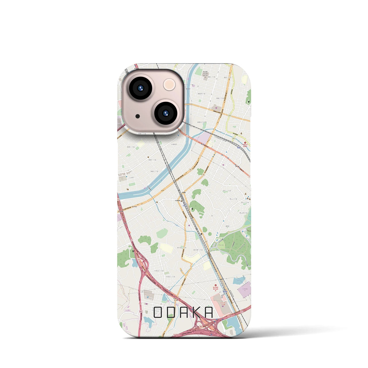 【大高(愛知県)】地図柄iPhoneケース(バックカバータイプ)