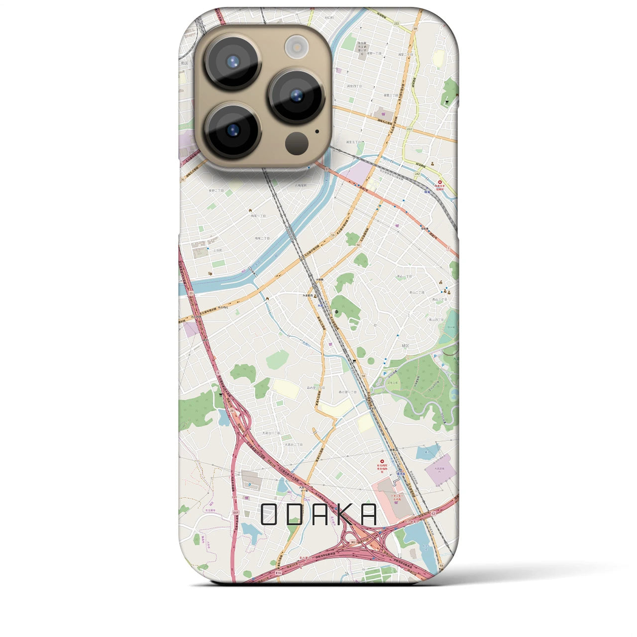 【大高(愛知県)】地図柄iPhoneケース(バックカバータイプ)