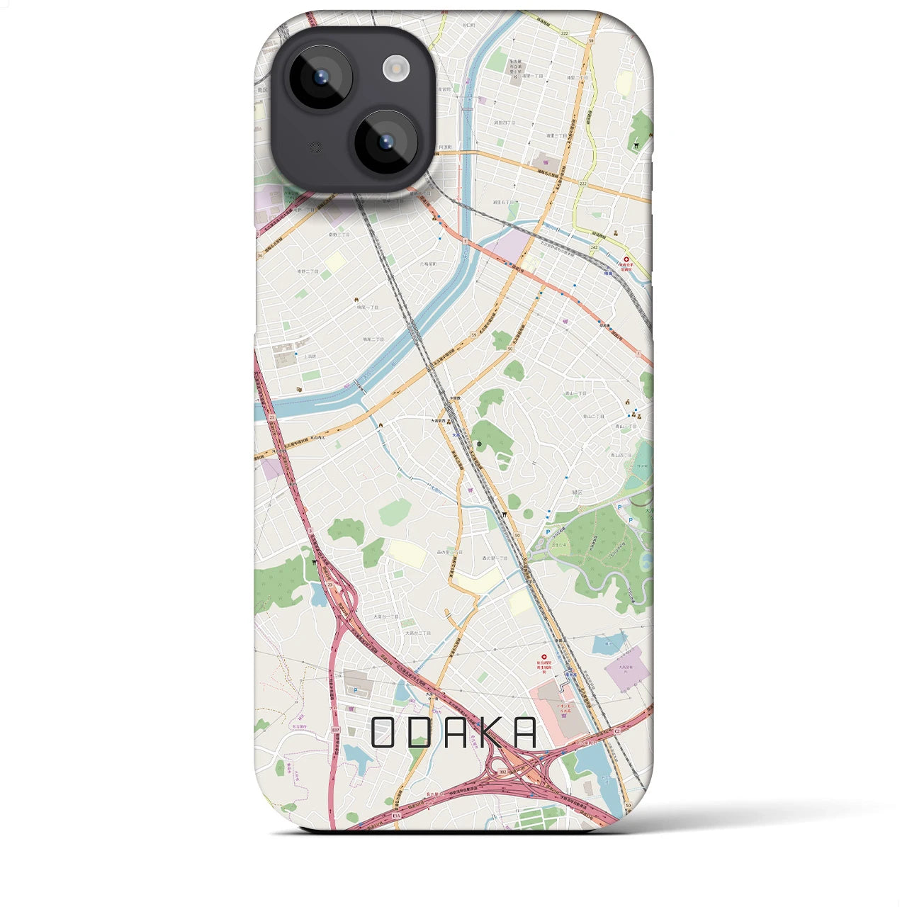【大高(愛知県)】地図柄iPhoneケース(バックカバータイプ)