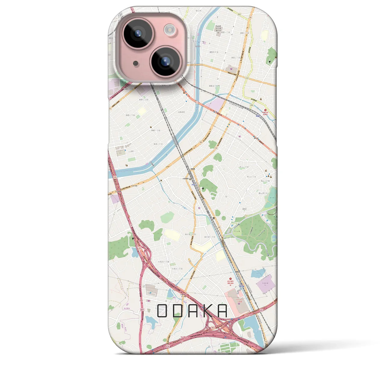 【大高(愛知県)】地図柄iPhoneケース(バックカバータイプ)