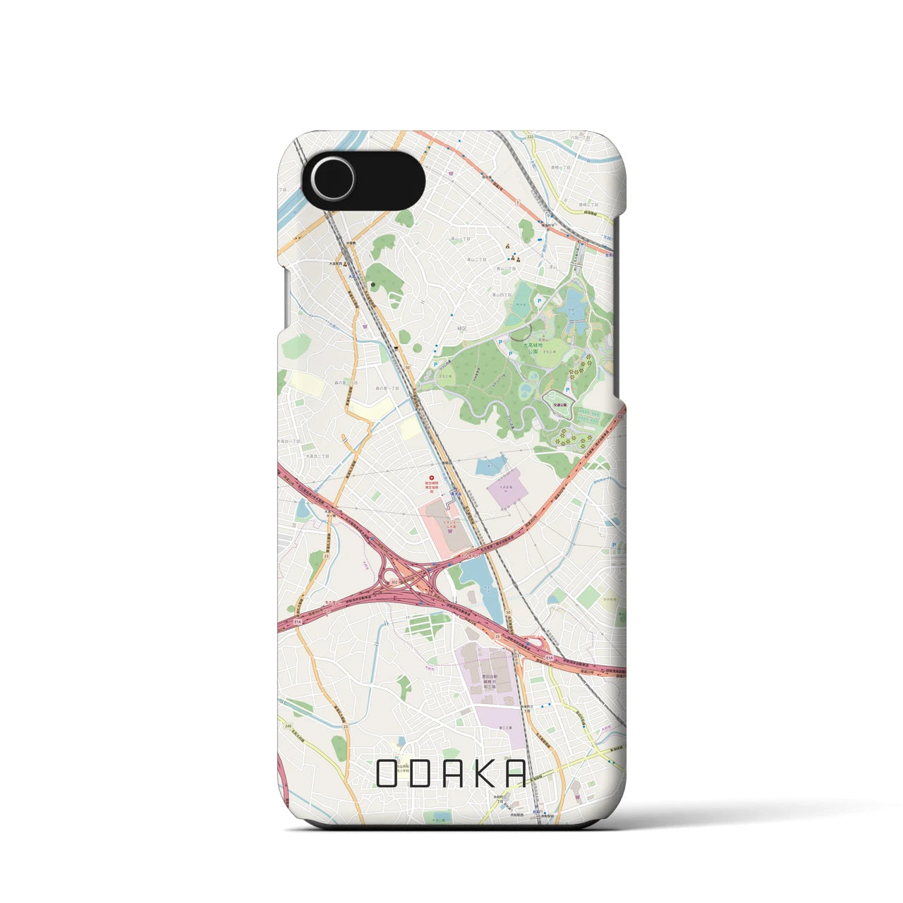 【大高(愛知県)】地図柄iPhoneケース(バックカバータイプ)