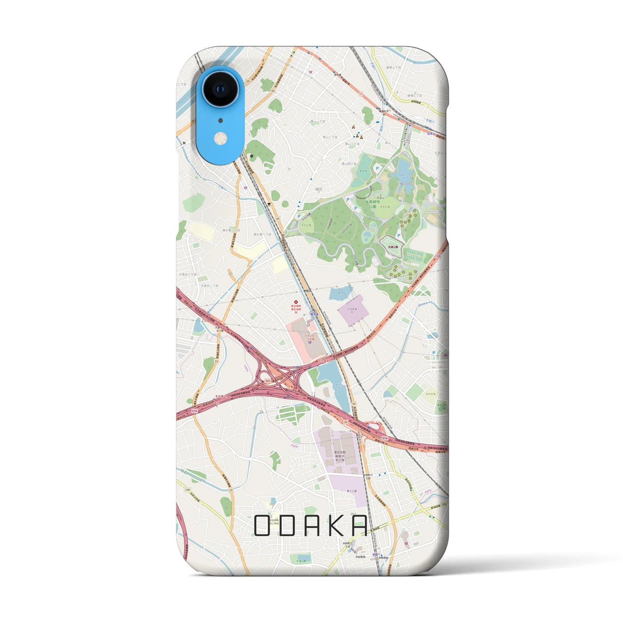 【大高(愛知県)】地図柄iPhoneケース(バックカバータイプ)