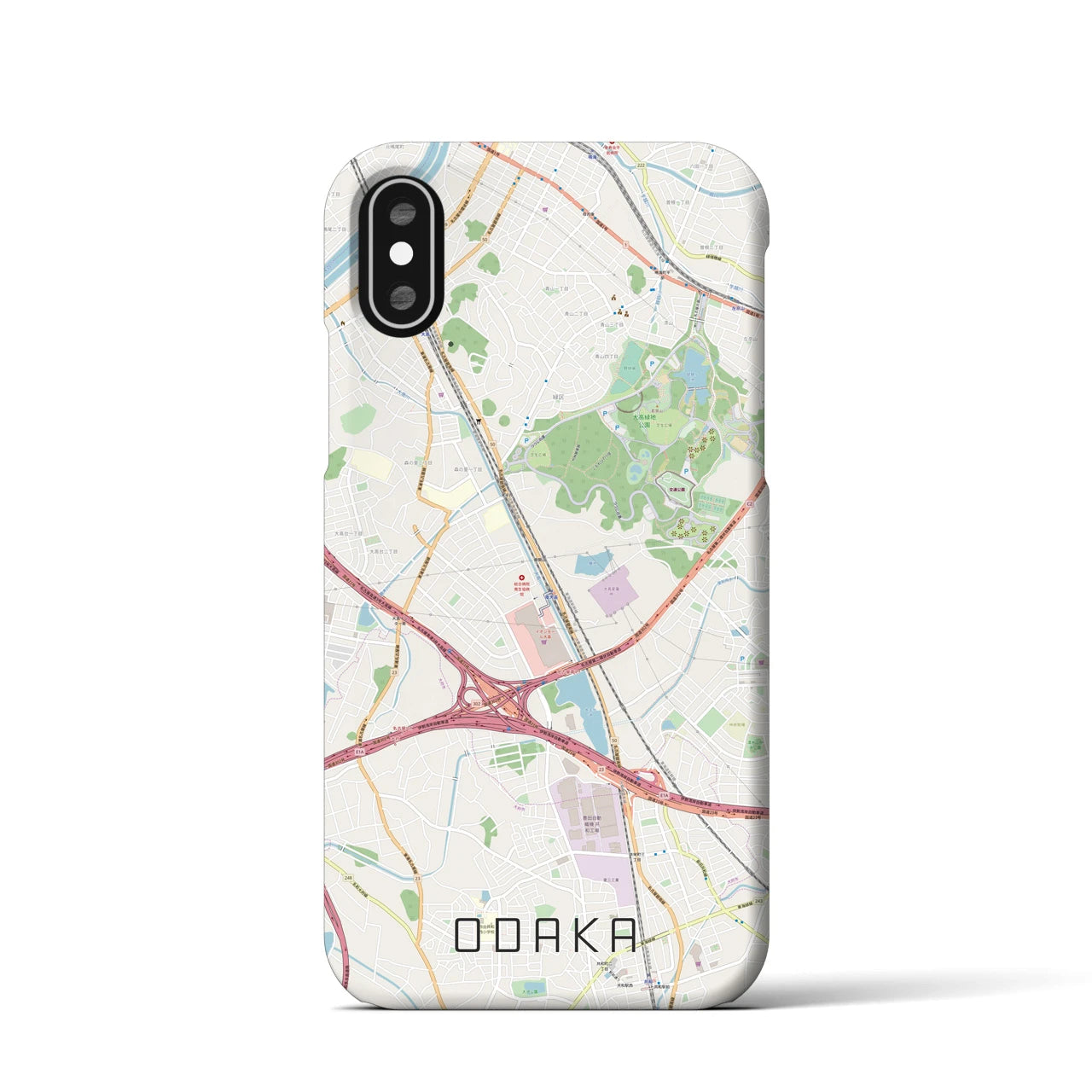 【大高(愛知県)】地図柄iPhoneケース(バックカバータイプ)