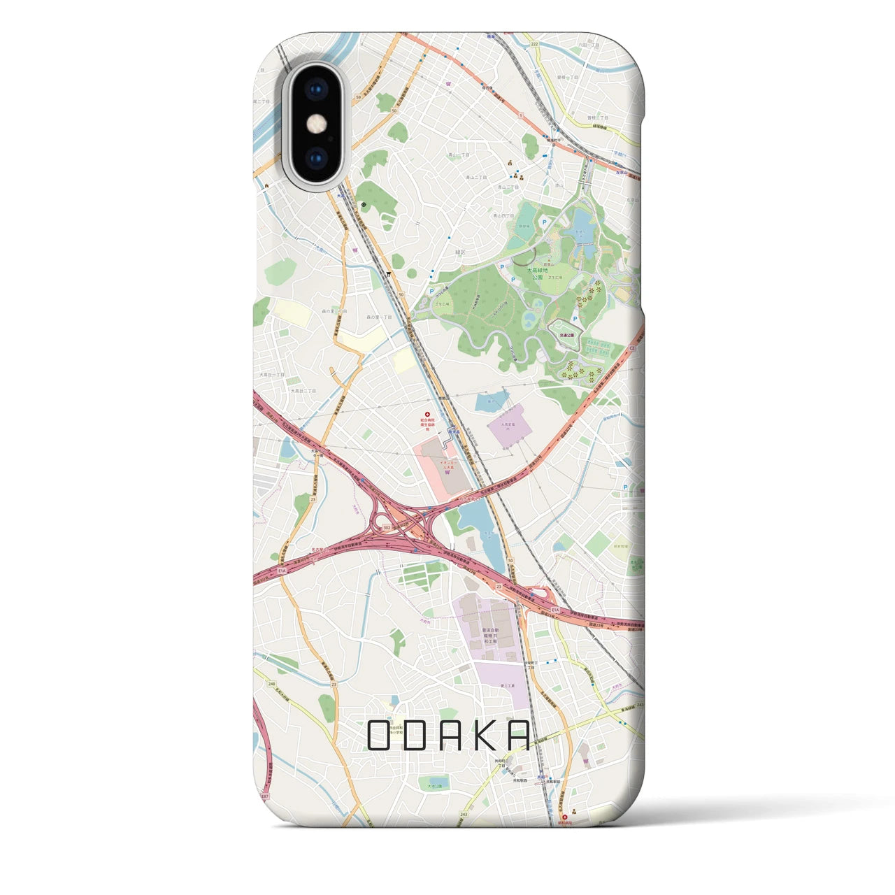 【大高(愛知県)】地図柄iPhoneケース(バックカバータイプ)