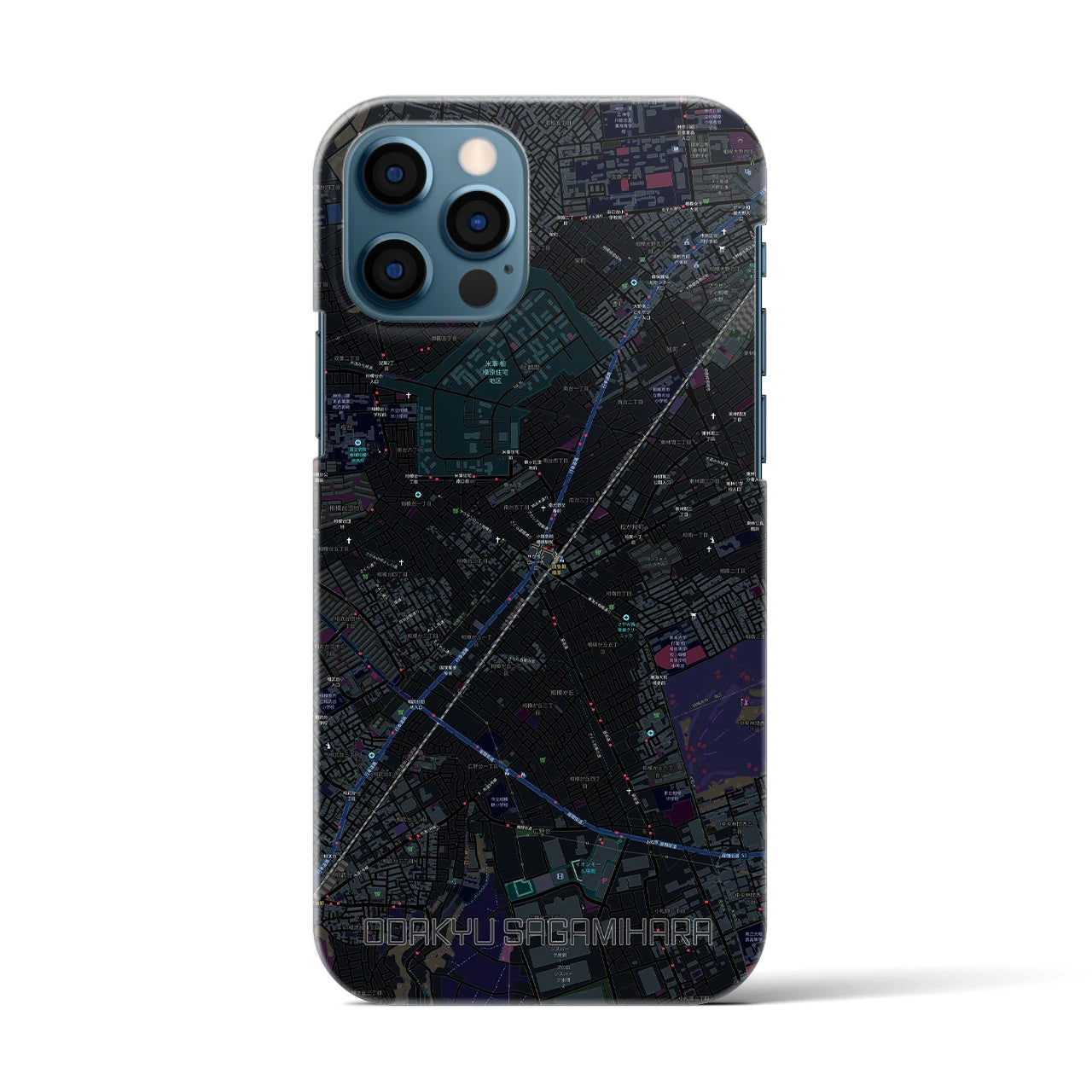 【小田急相模原(神奈川県)】地図柄iPhoneケース(バックカバータイプ)