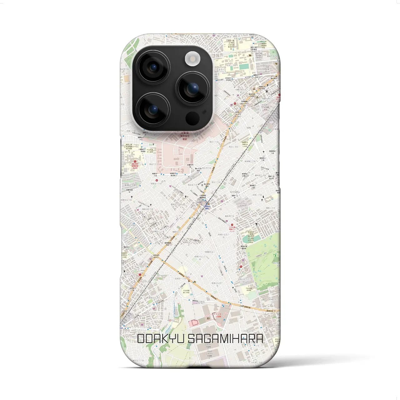 【小田急相模原(神奈川県)】地図柄iPhoneケース(バックカバータイプ)