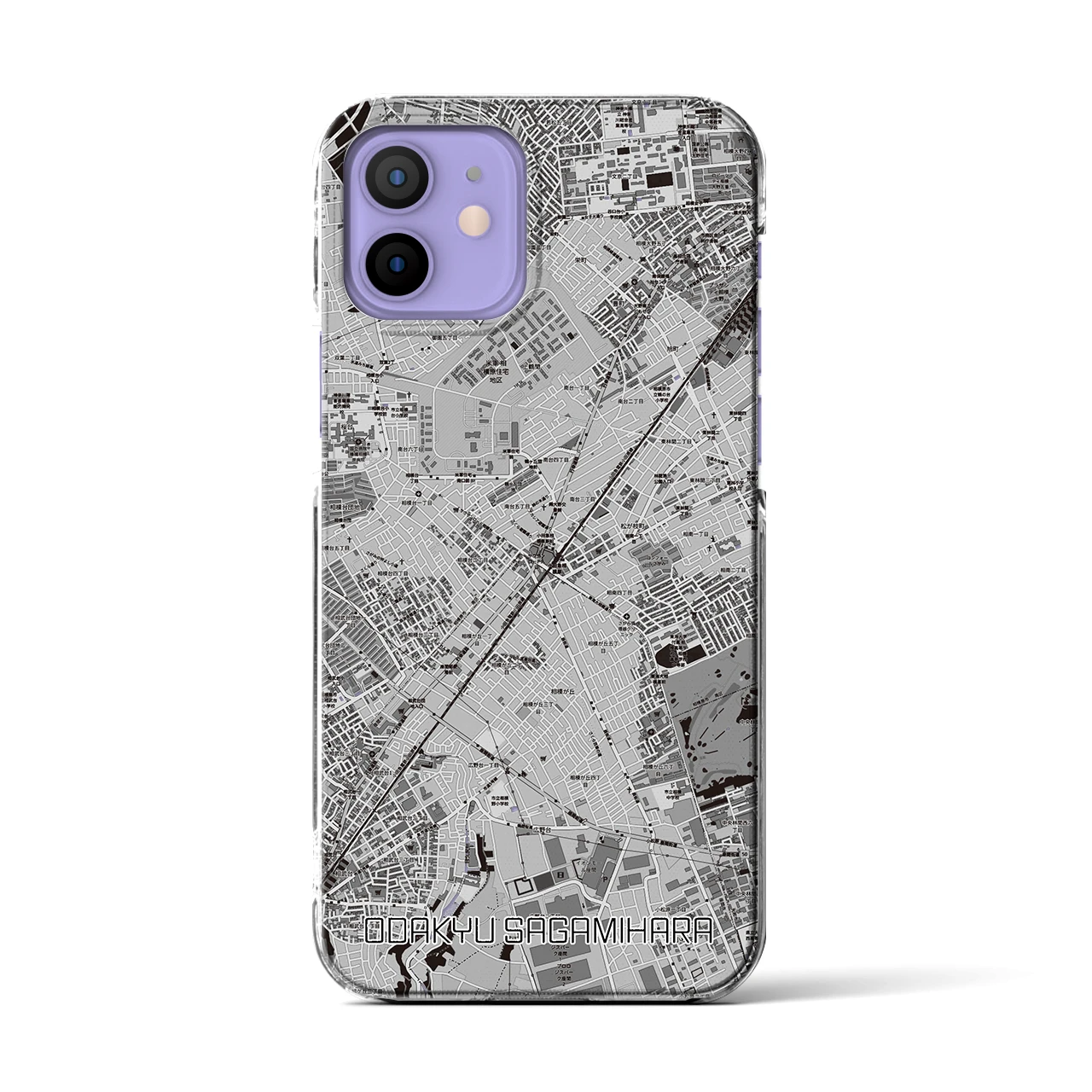 【小田急相模原(神奈川県)】地図柄iPhoneケース(クリアタイプ)