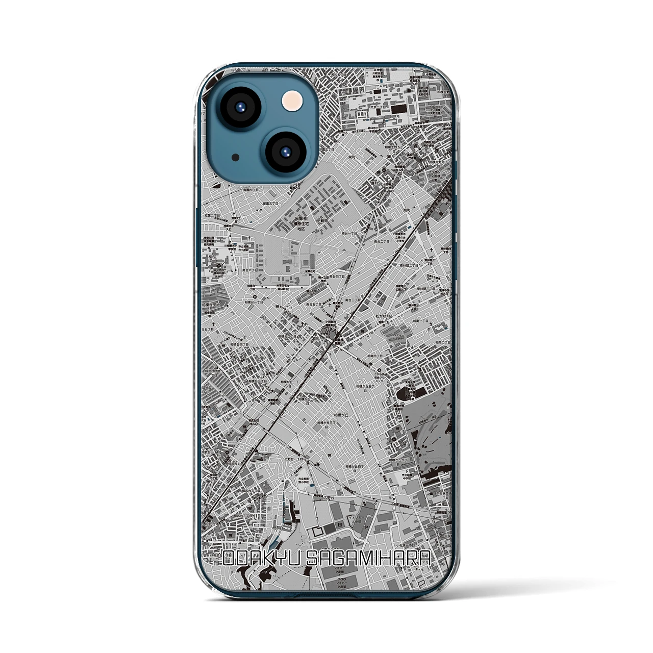 【小田急相模原(神奈川県)】地図柄iPhoneケース(クリアタイプ)