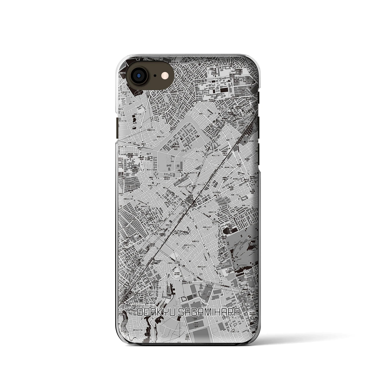 【小田急相模原(神奈川県)】地図柄iPhoneケース(クリアタイプ)