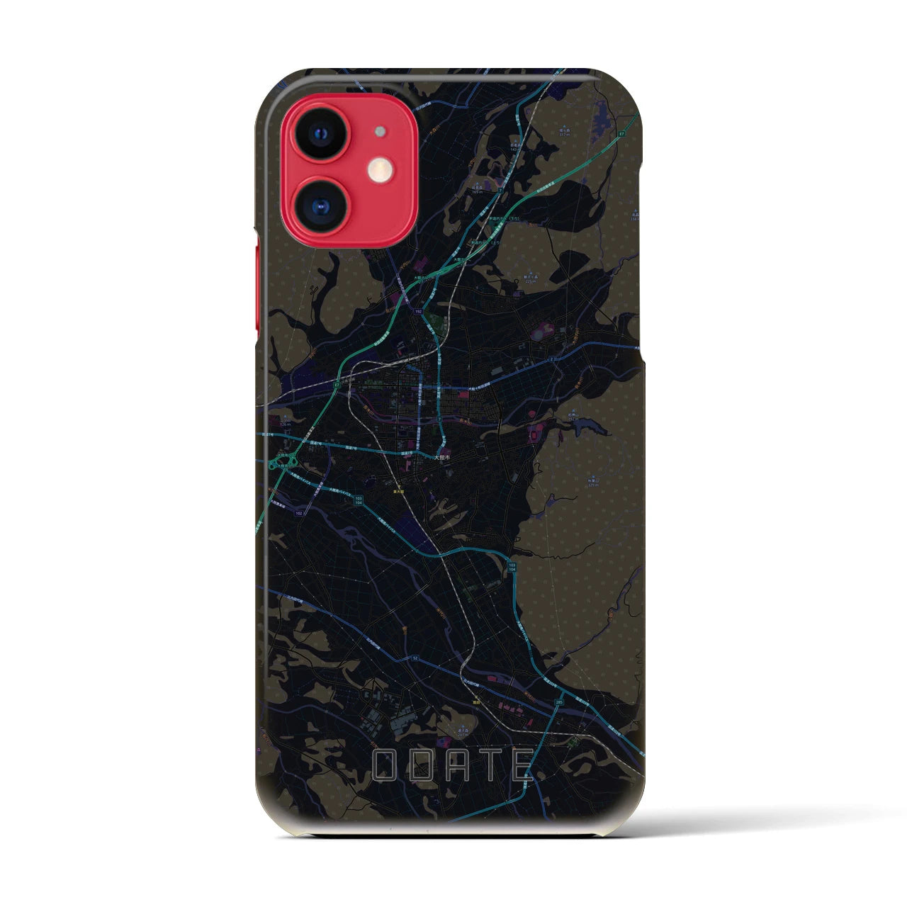 【大館(秋田県)】地図柄iPhoneケース(バックカバータイプ)