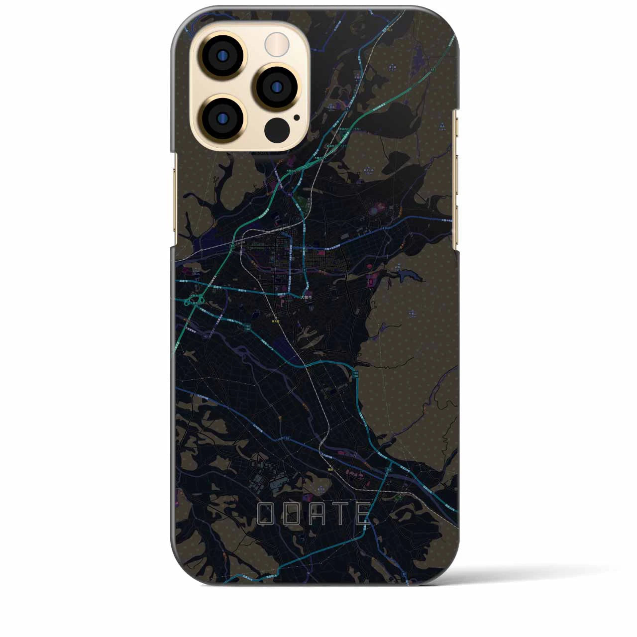 【大館(秋田県)】地図柄iPhoneケース(バックカバータイプ)