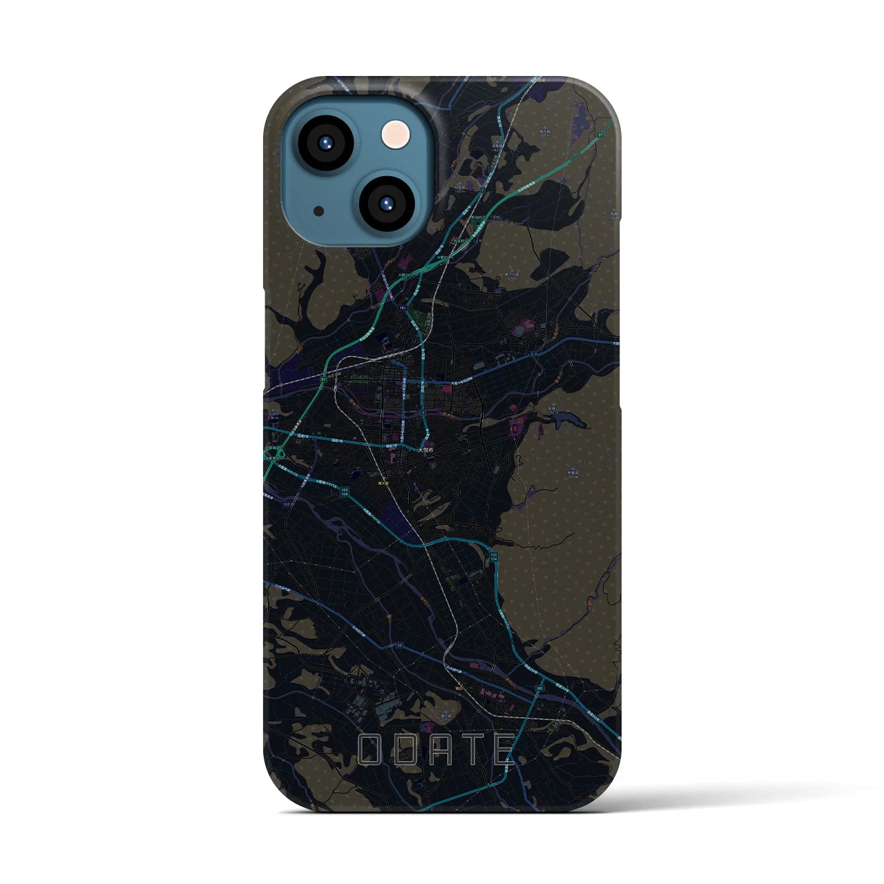 【大館(秋田県)】地図柄iPhoneケース(バックカバータイプ)