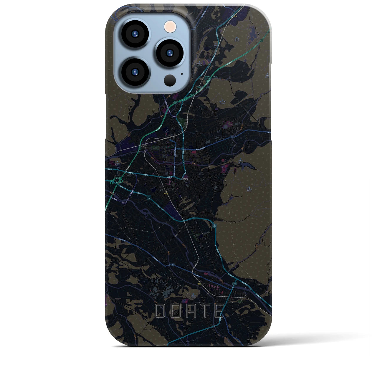 【大館(秋田県)】地図柄iPhoneケース(バックカバータイプ)