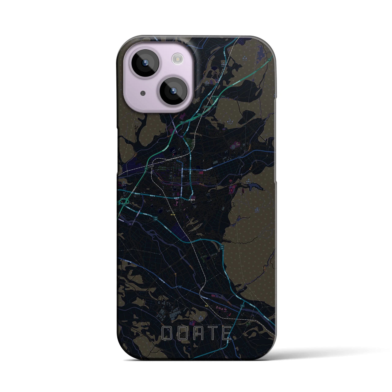 【大館(秋田県)】地図柄iPhoneケース(バックカバータイプ)