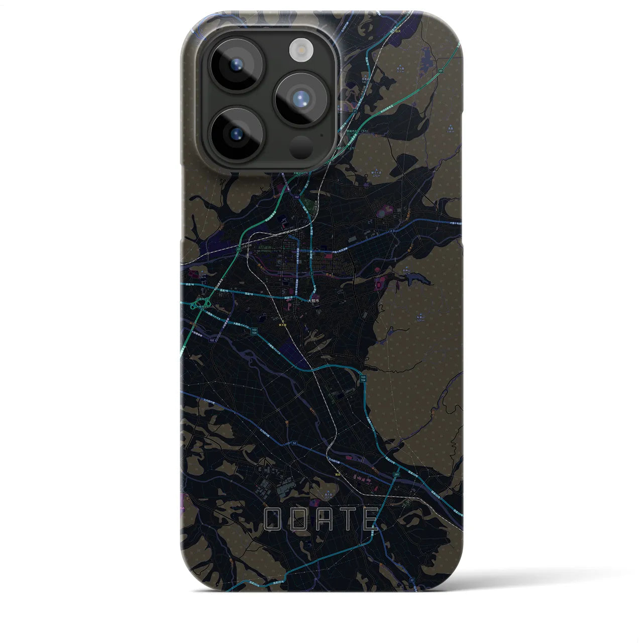 【大館(秋田県)】地図柄iPhoneケース(バックカバータイプ)