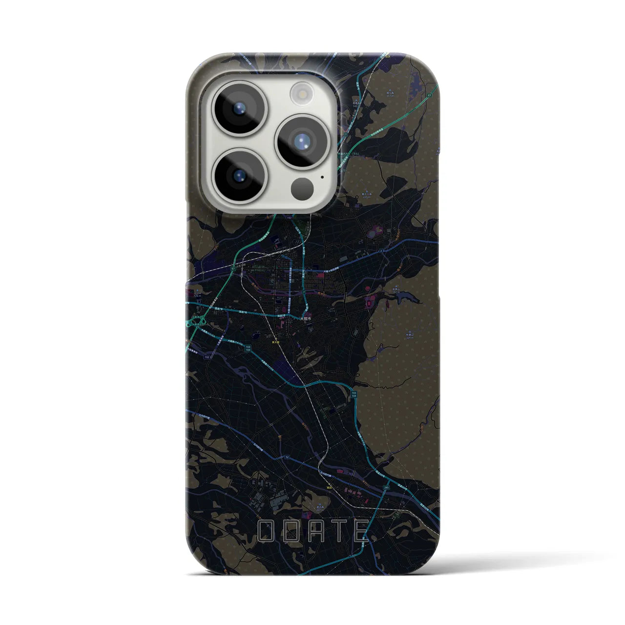 【大館(秋田県)】地図柄iPhoneケース(バックカバータイプ)