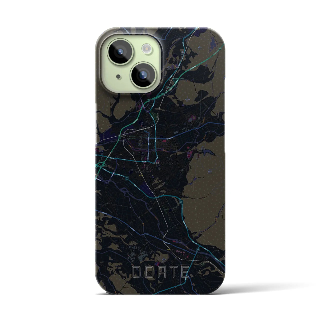 【大館(秋田県)】地図柄iPhoneケース(バックカバータイプ)