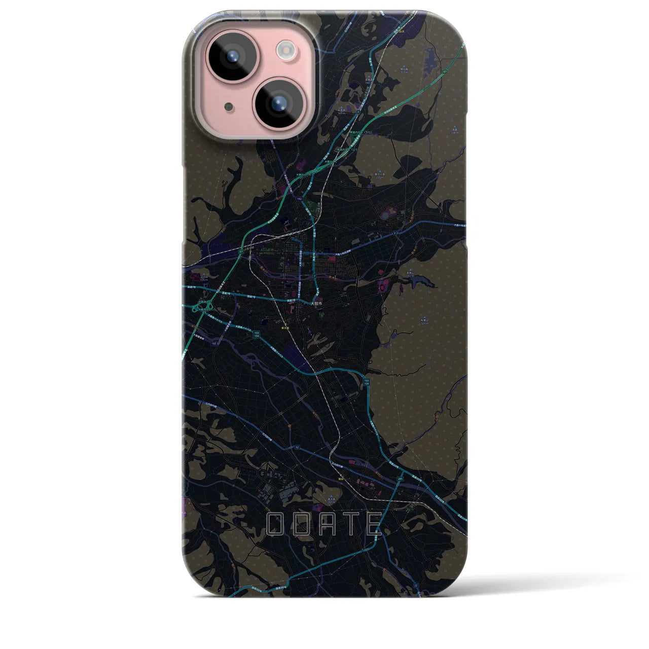 【大館(秋田県)】地図柄iPhoneケース(バックカバータイプ)