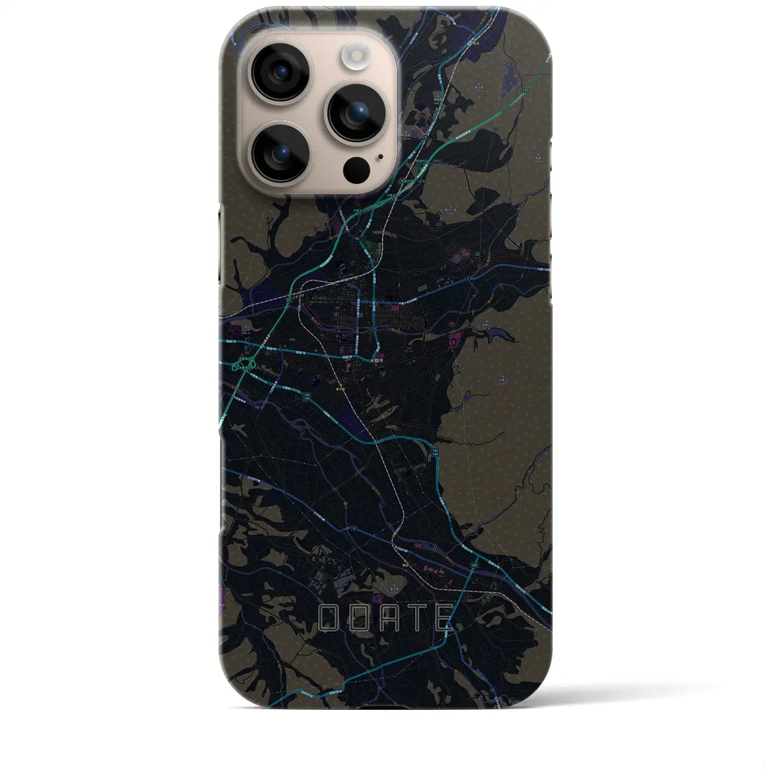 【大館(秋田県)】地図柄iPhoneケース(バックカバータイプ)