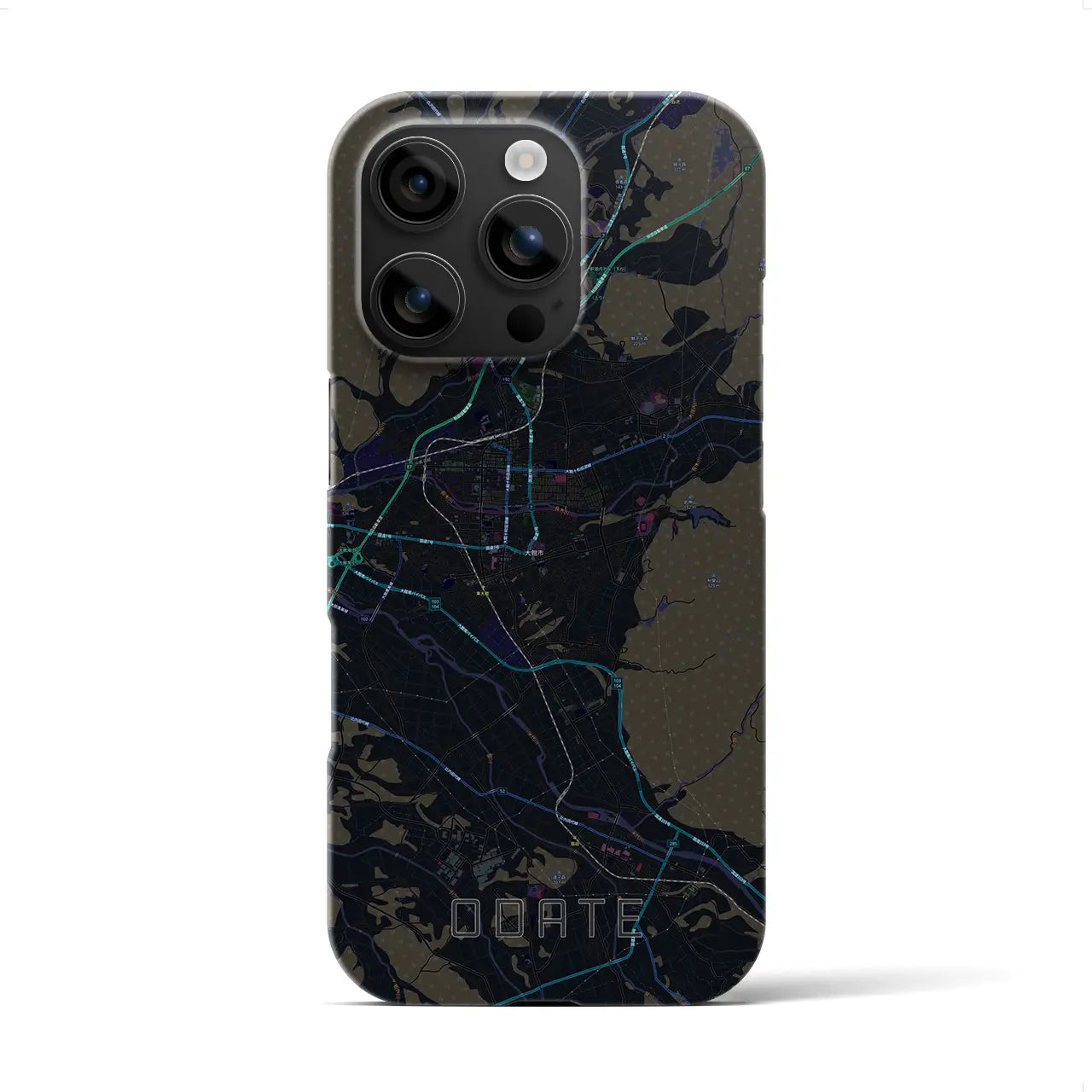 【大館(秋田県)】地図柄iPhoneケース(バックカバータイプ)