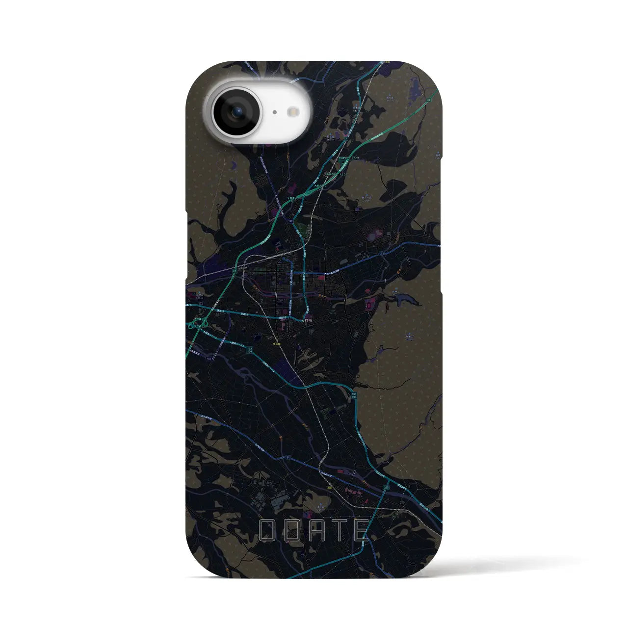 【大館(秋田県)】地図柄iPhoneケース(バックカバータイプ)