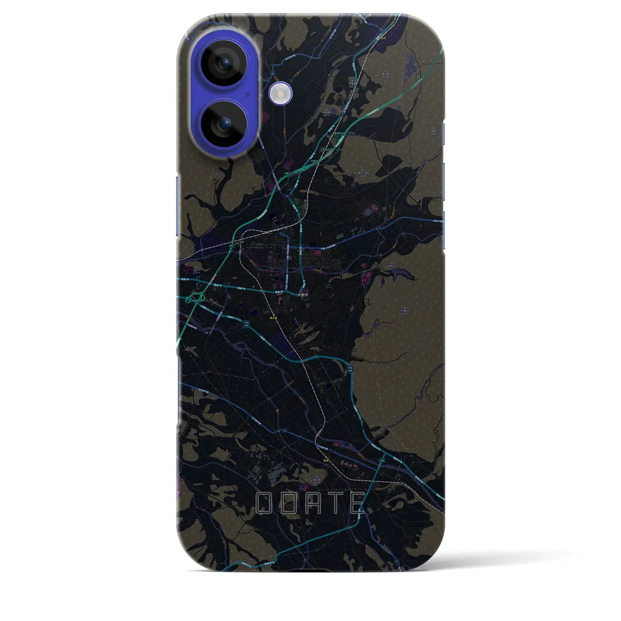 【大館(秋田県)】地図柄iPhoneケース(バックカバータイプ)