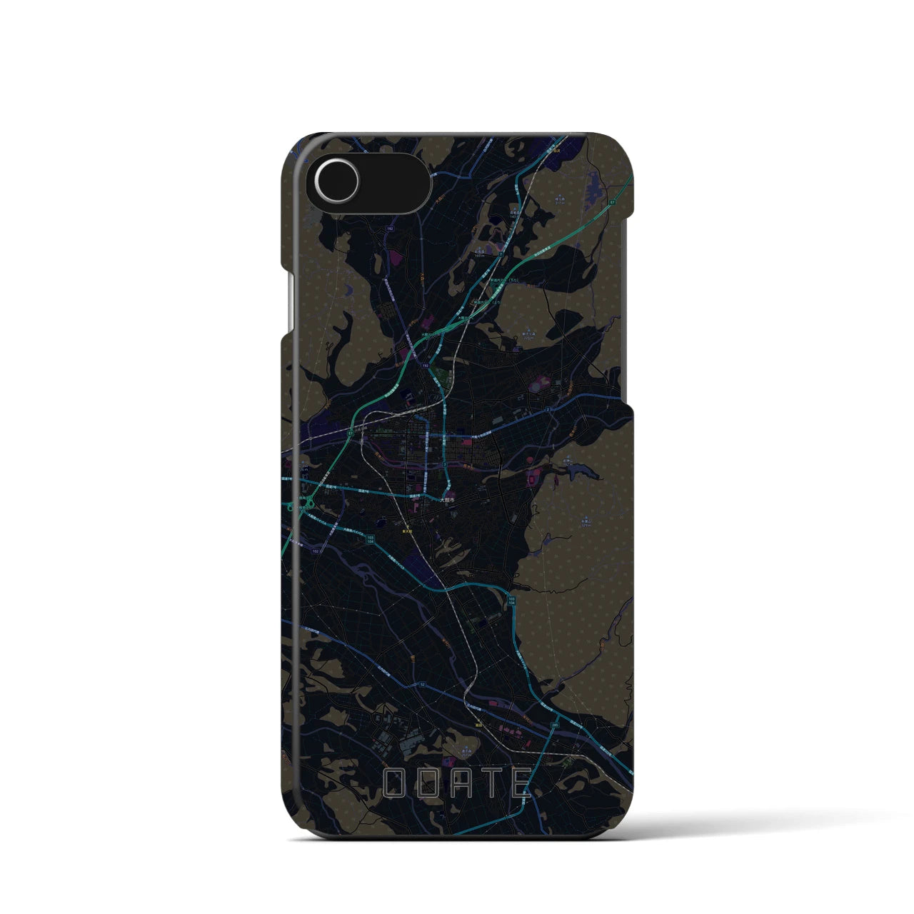 【大館(秋田県)】地図柄iPhoneケース(バックカバータイプ)