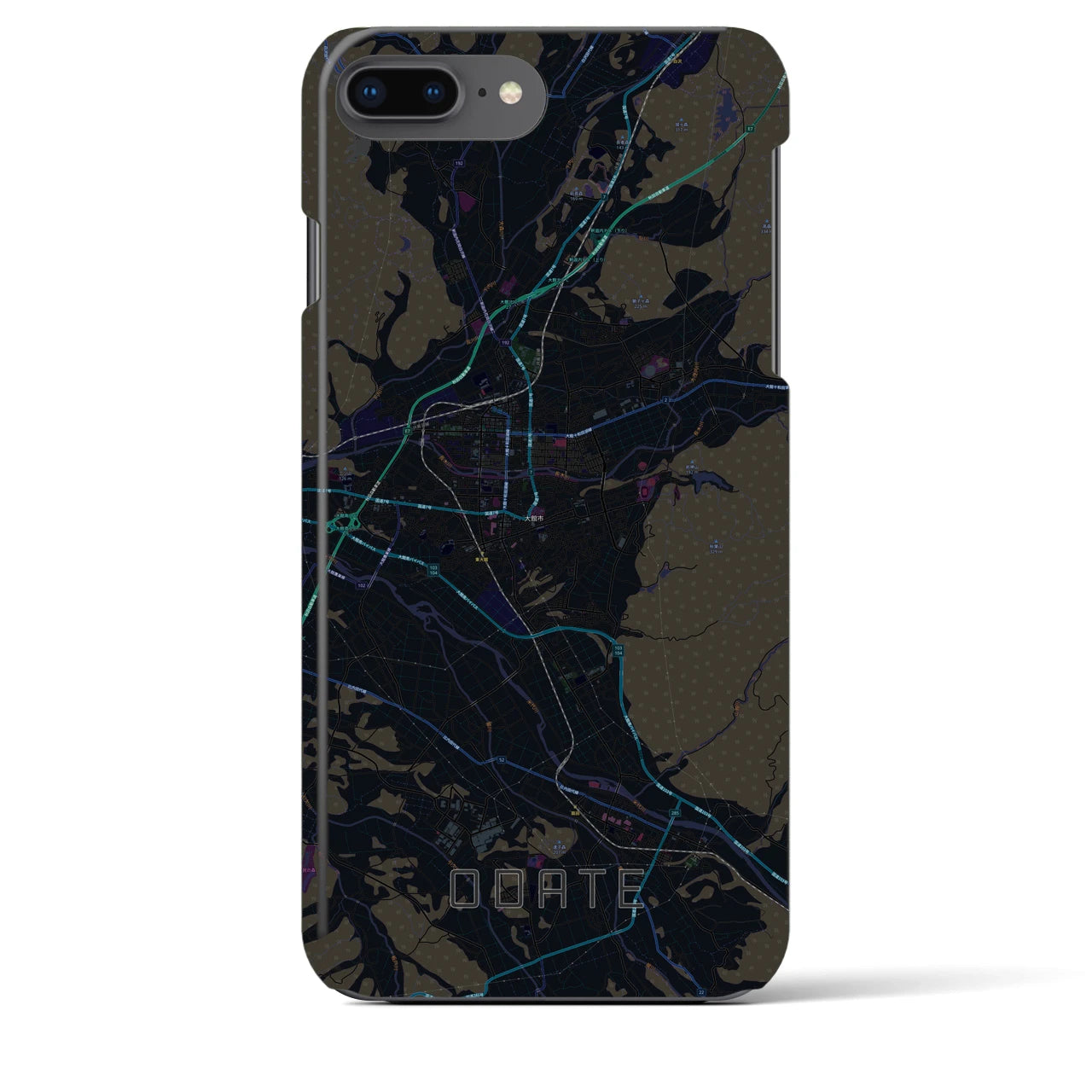 【大館(秋田県)】地図柄iPhoneケース(バックカバータイプ)