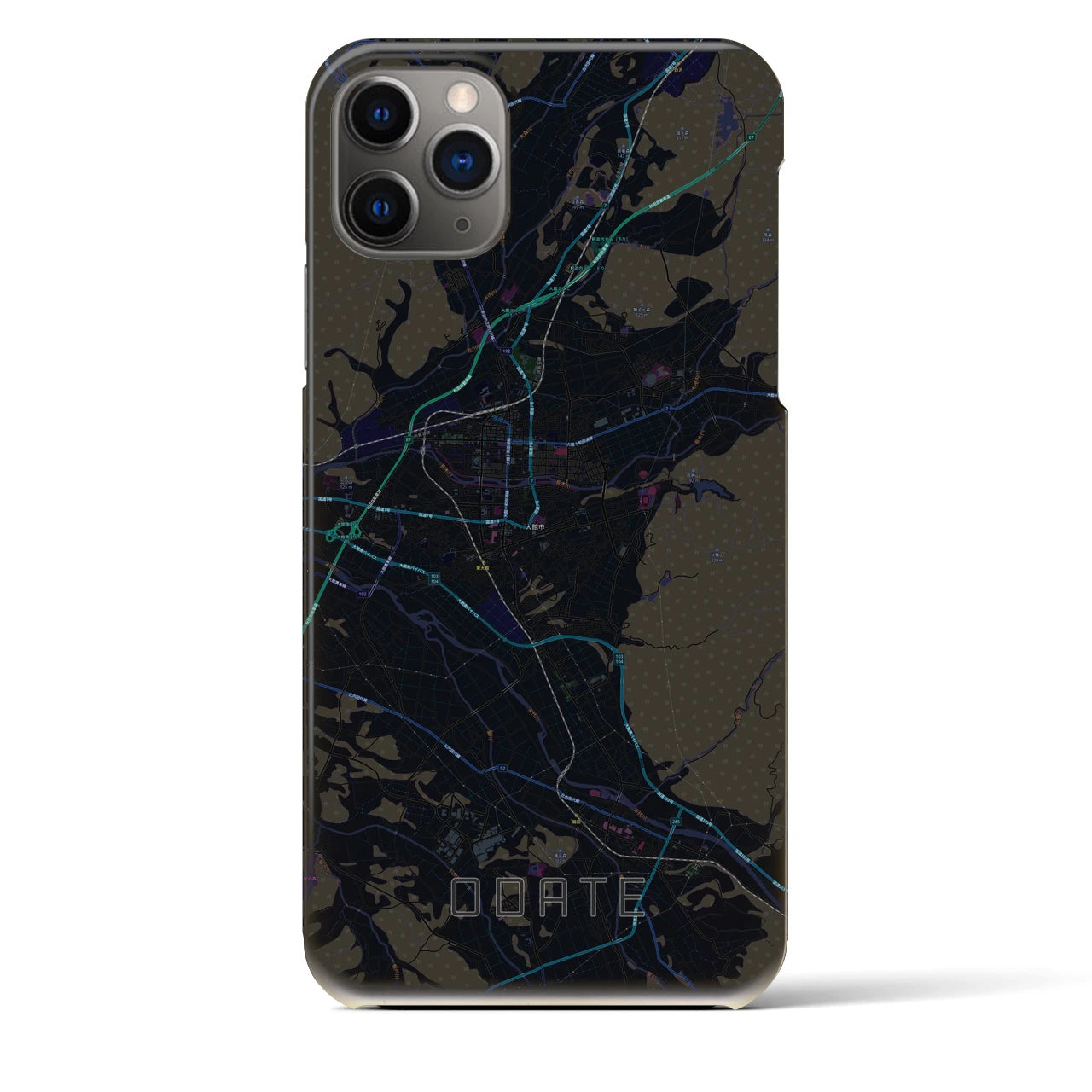 【大館(秋田県)】地図柄iPhoneケース(バックカバータイプ)