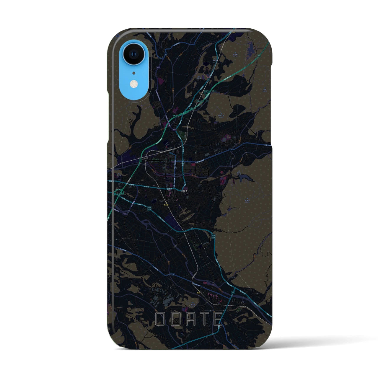 【大館(秋田県)】地図柄iPhoneケース(バックカバータイプ)
