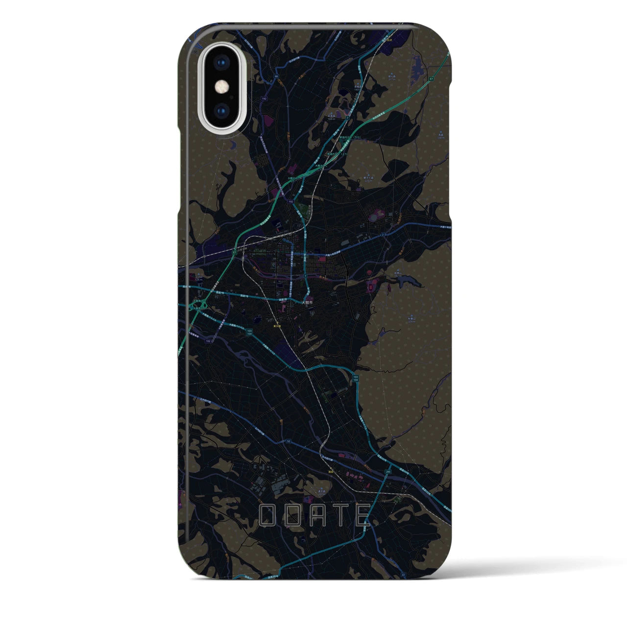 【大館(秋田県)】地図柄iPhoneケース(バックカバータイプ)