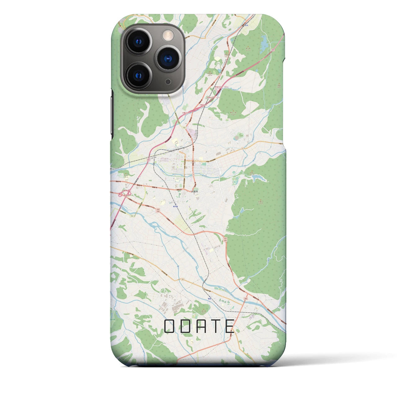 【大館(秋田県)】地図柄iPhoneケース(バックカバータイプ)