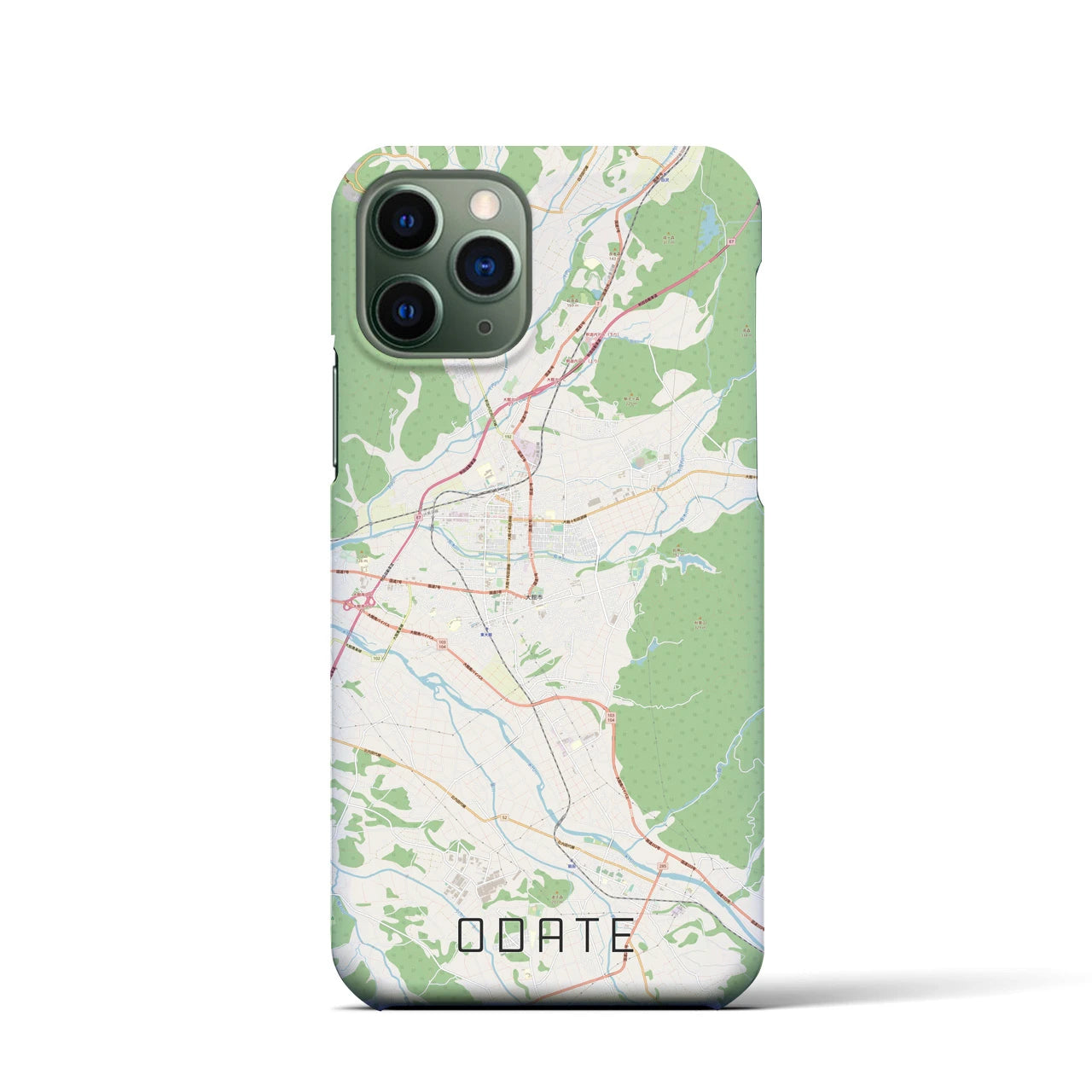 【大館(秋田県)】地図柄iPhoneケース(バックカバータイプ)