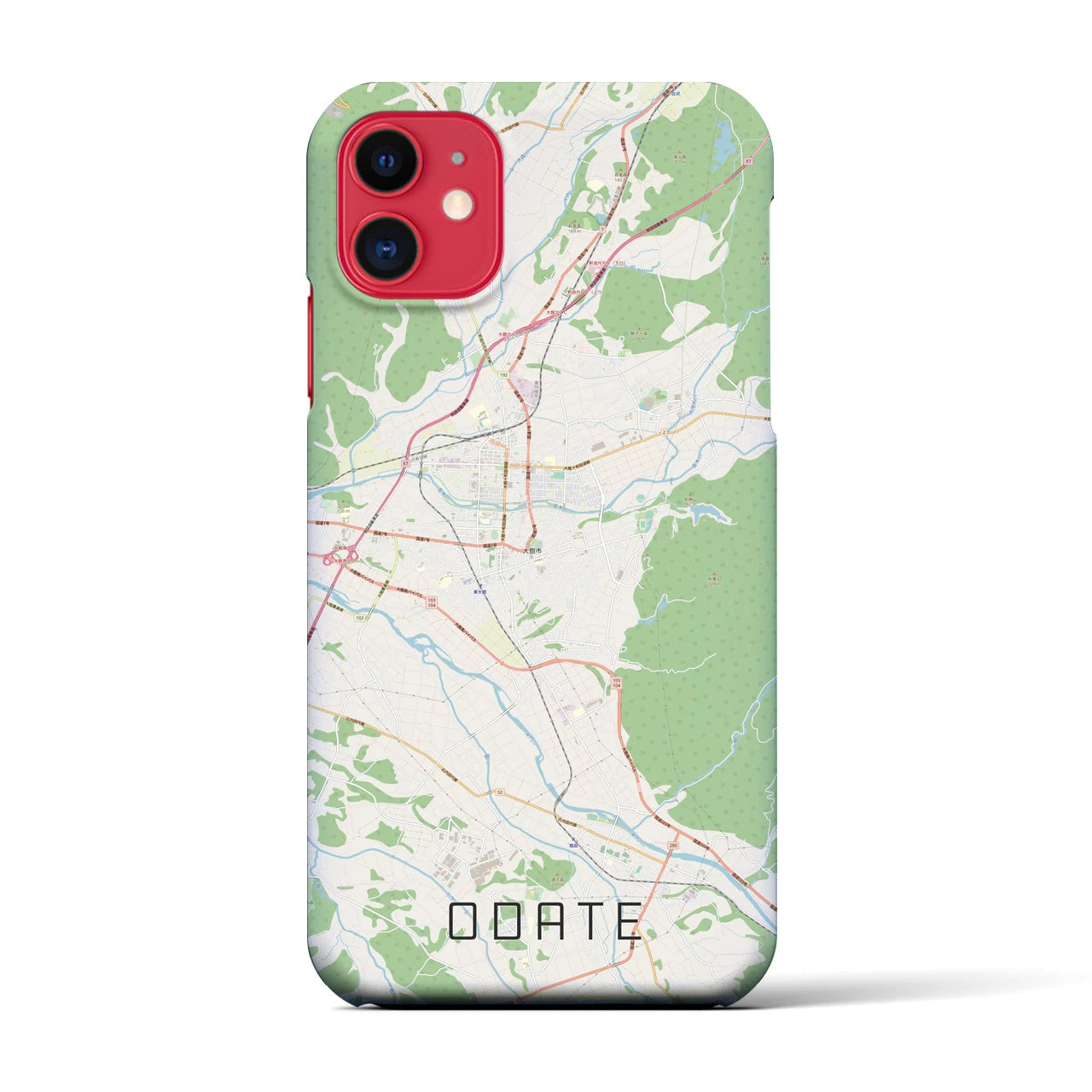 【大館(秋田県)】地図柄iPhoneケース(バックカバータイプ)