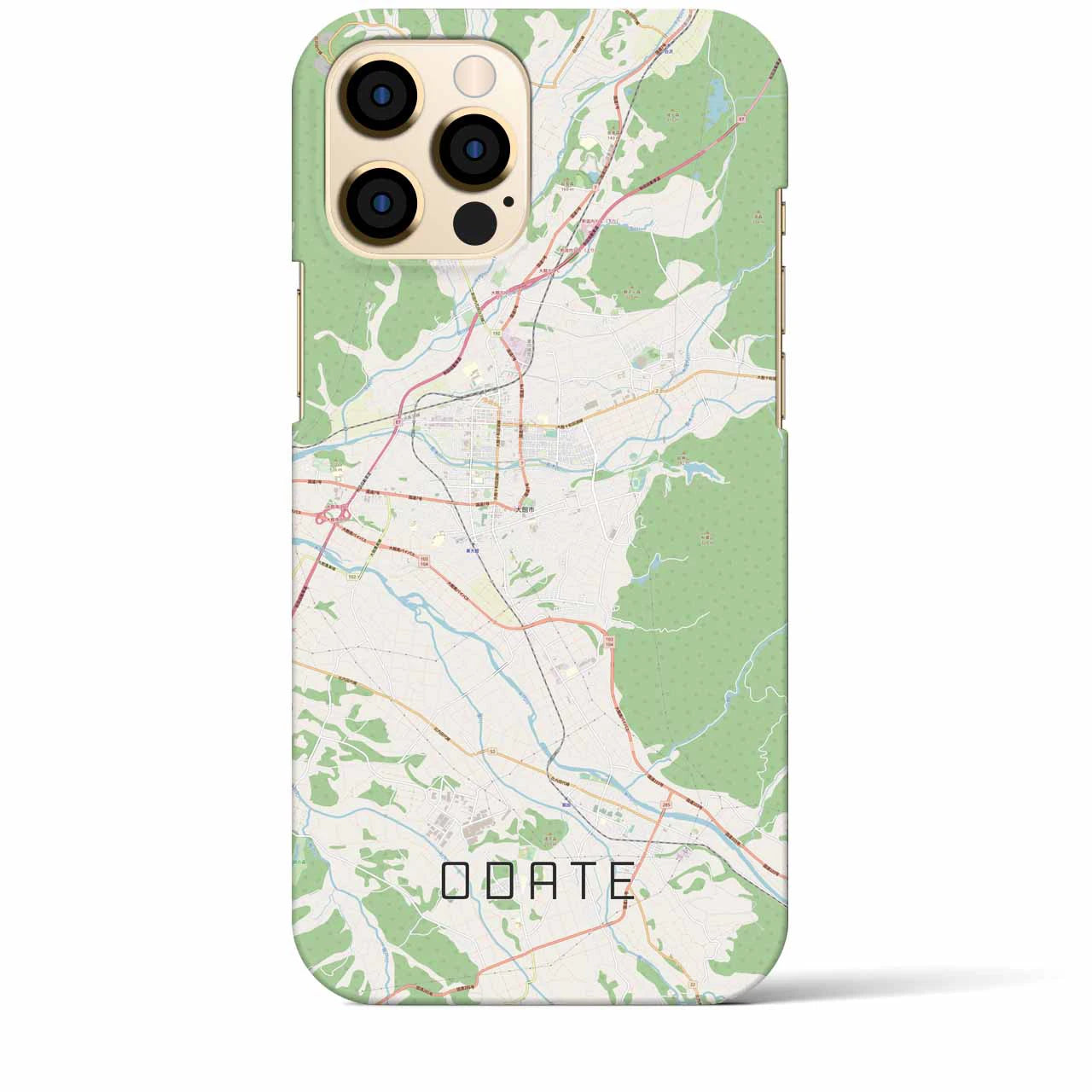 【大館(秋田県)】地図柄iPhoneケース(バックカバータイプ)