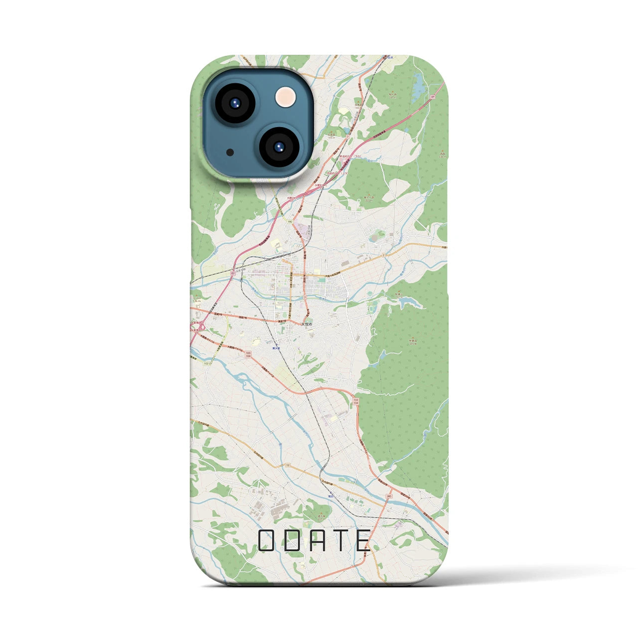 【大館(秋田県)】地図柄iPhoneケース(バックカバータイプ)