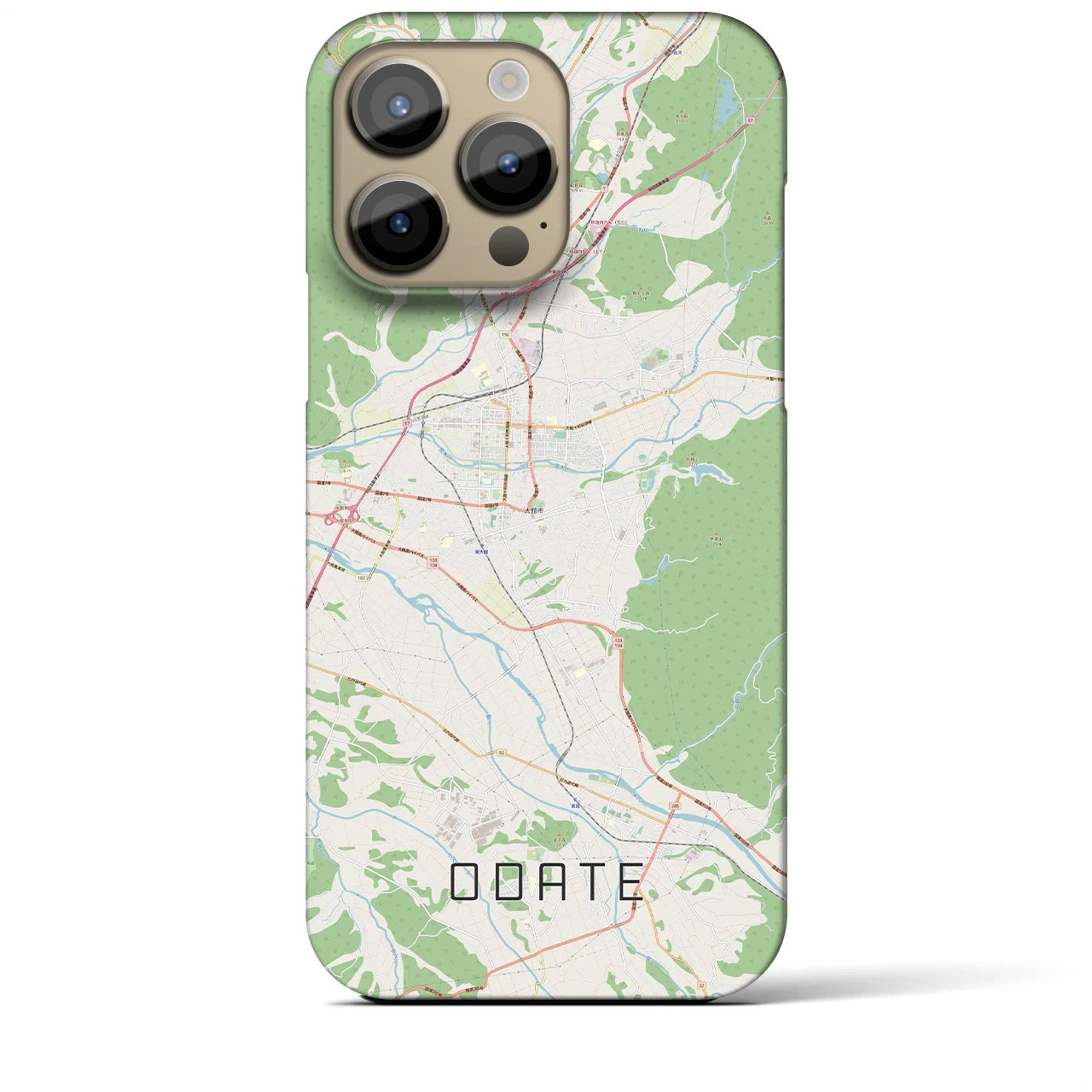 【大館(秋田県)】地図柄iPhoneケース(バックカバータイプ)