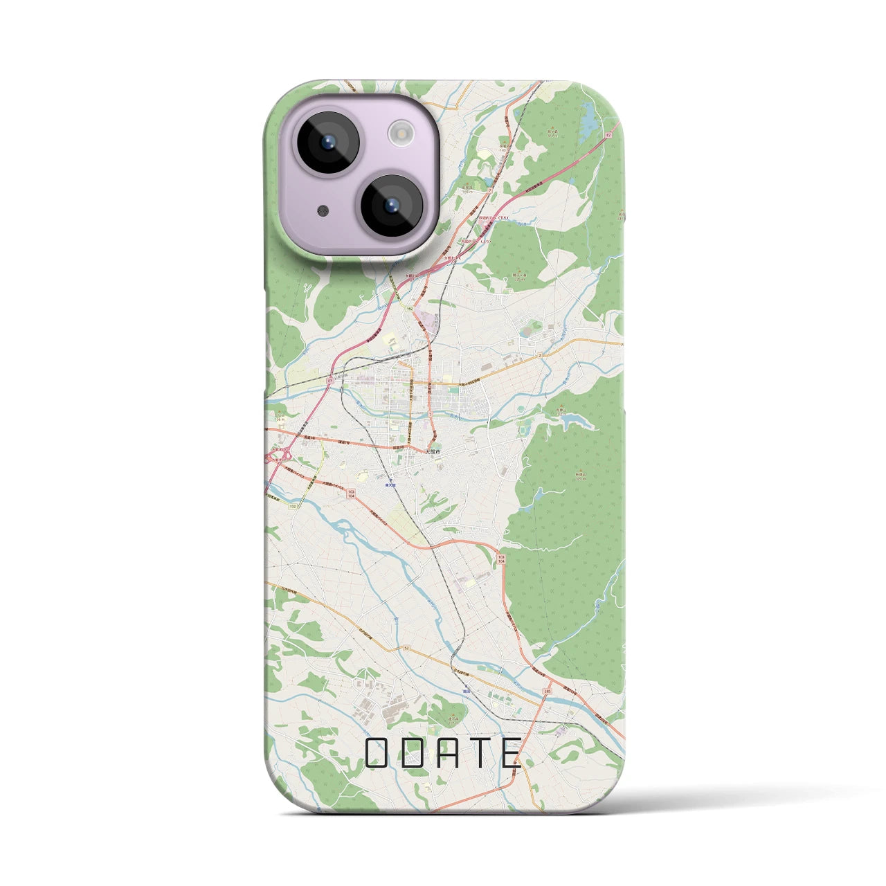 【大館(秋田県)】地図柄iPhoneケース(バックカバータイプ)