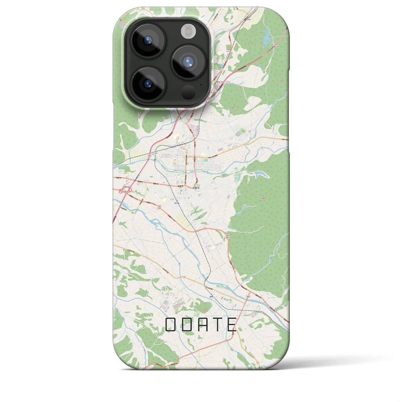 【大館(秋田県)】地図柄iPhoneケース(バックカバータイプ)