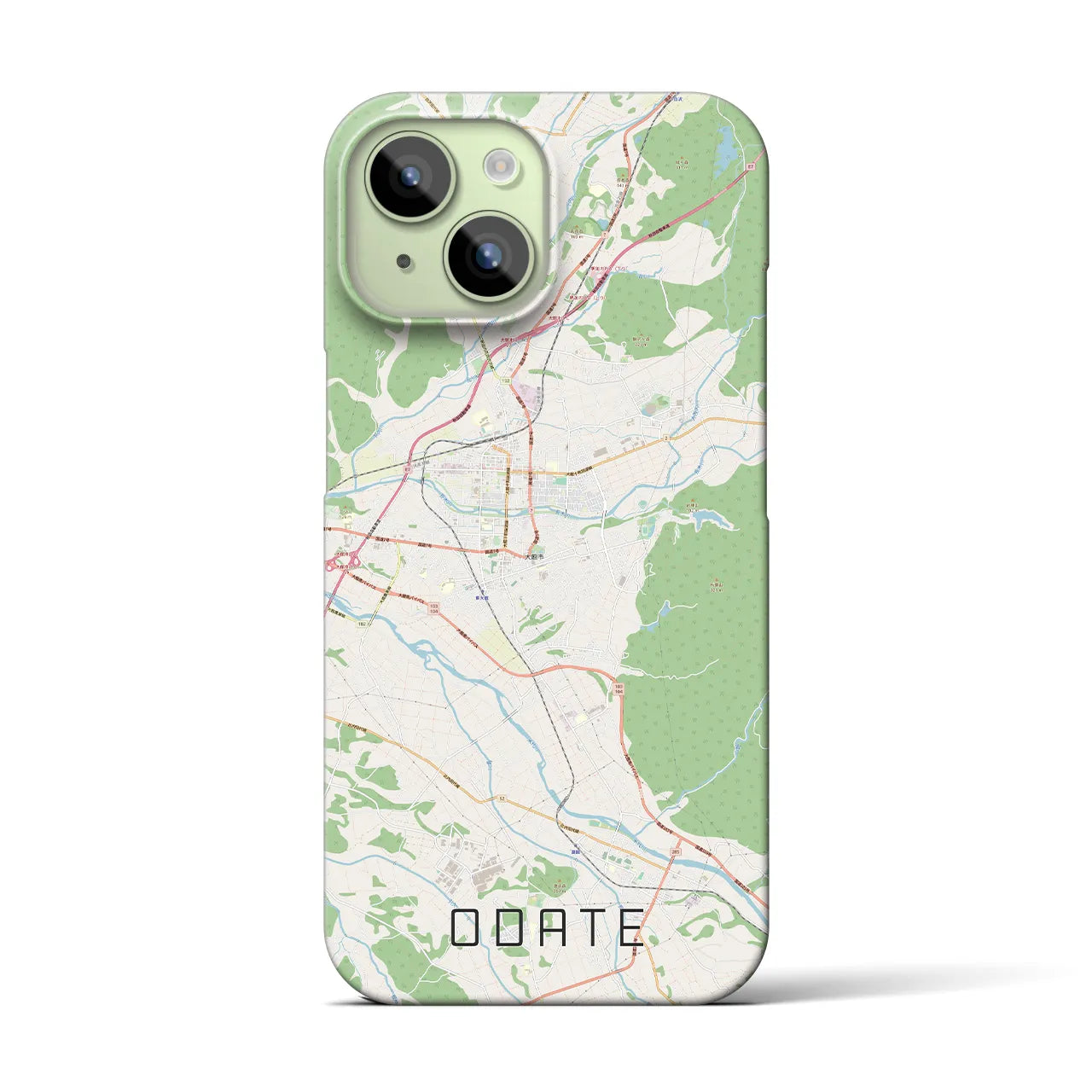 【大館(秋田県)】地図柄iPhoneケース(バックカバータイプ)