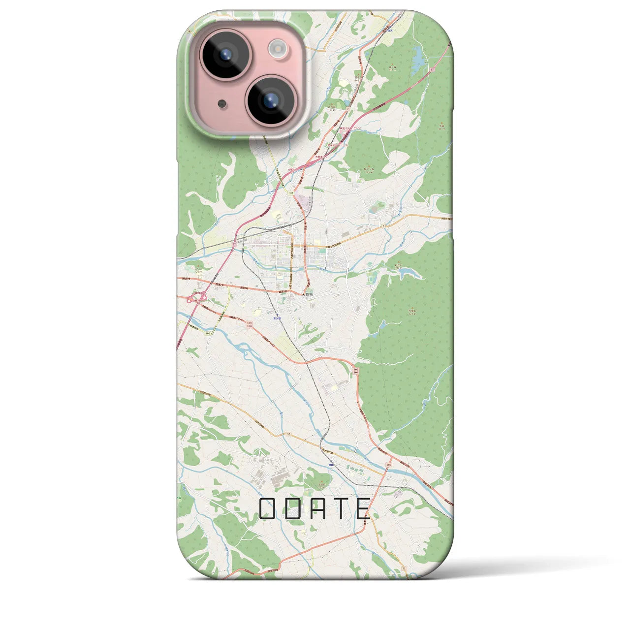 【大館(秋田県)】地図柄iPhoneケース(バックカバータイプ)