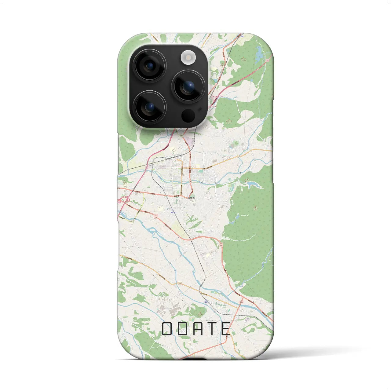 【大館(秋田県)】地図柄iPhoneケース(バックカバータイプ)
