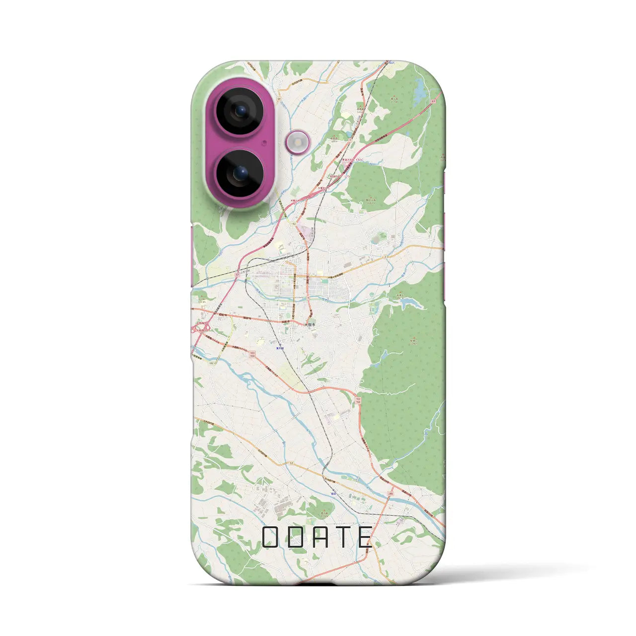 【大館(秋田県)】地図柄iPhoneケース(バックカバータイプ)