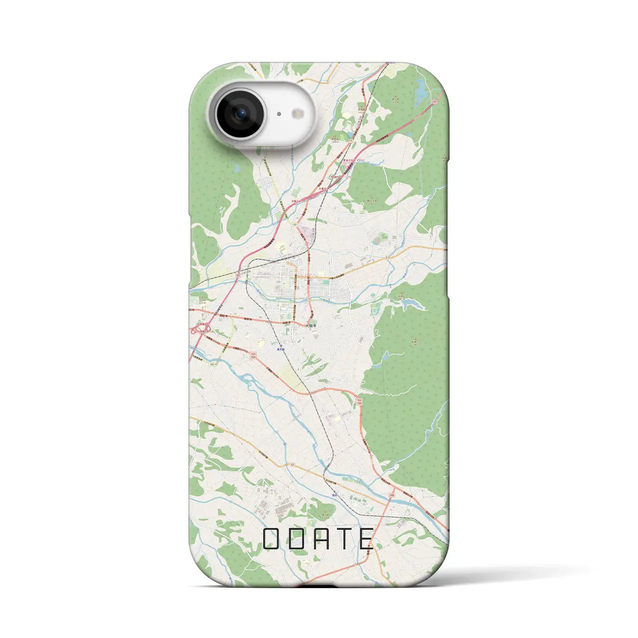 【大館(秋田県)】地図柄iPhoneケース(バックカバータイプ)