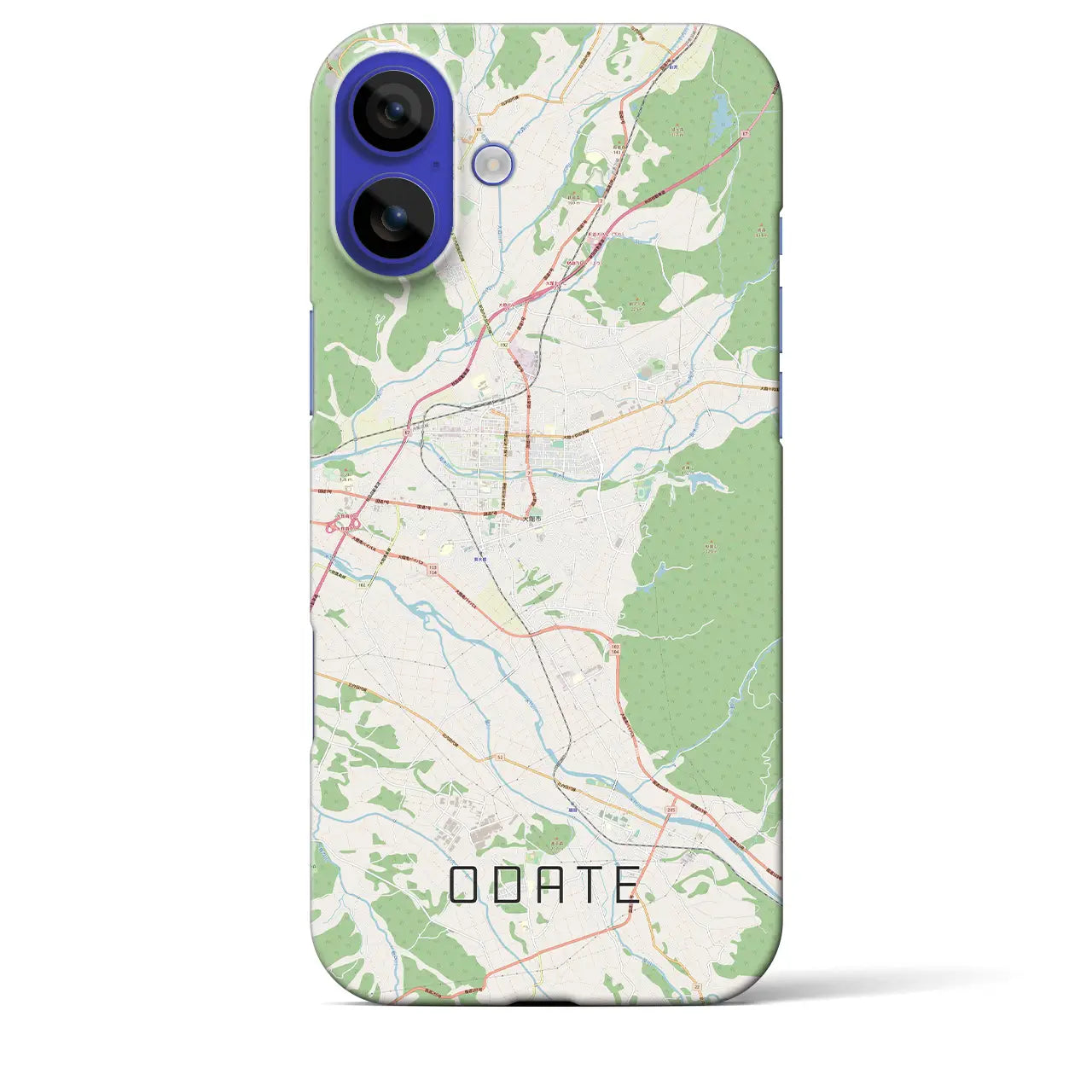【大館(秋田県)】地図柄iPhoneケース(バックカバータイプ)ナチュラル・iPhone 16 Pro Max 用