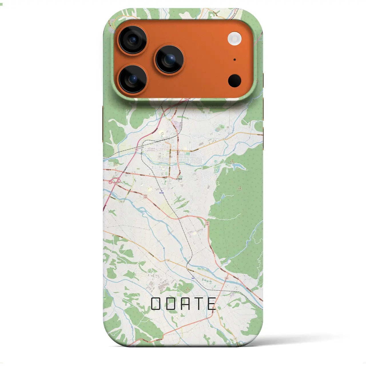 【大館(秋田県)】地図柄iPhoneケース(バックカバータイプ)