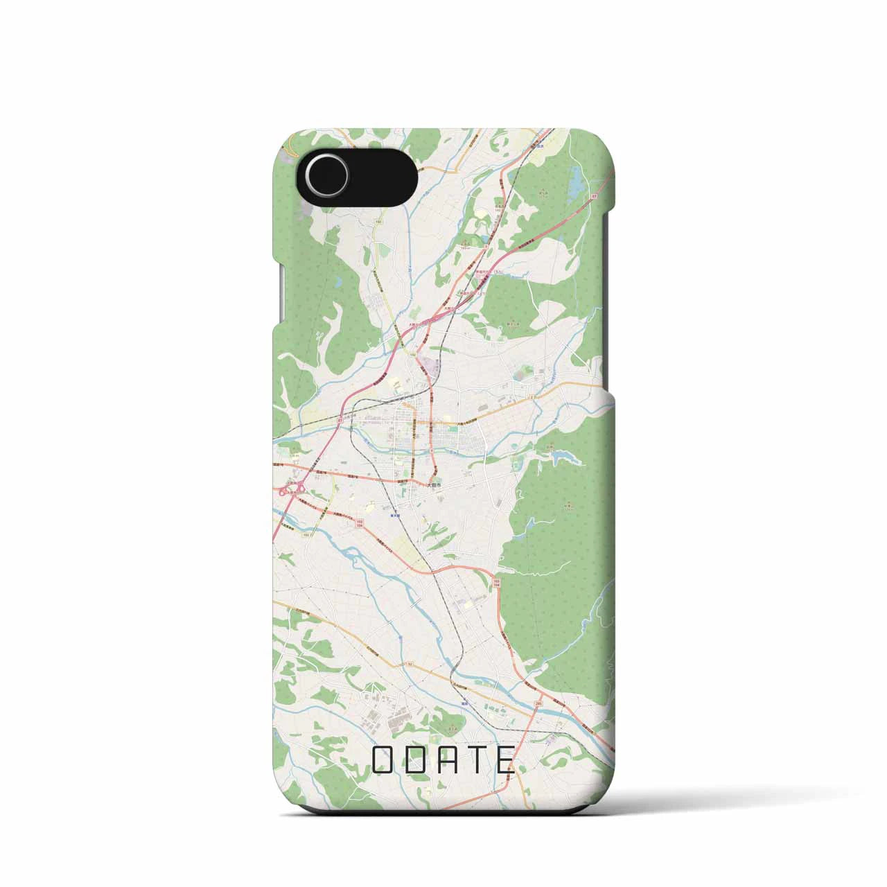 【大館(秋田県)】地図柄iPhoneケース(バックカバータイプ)