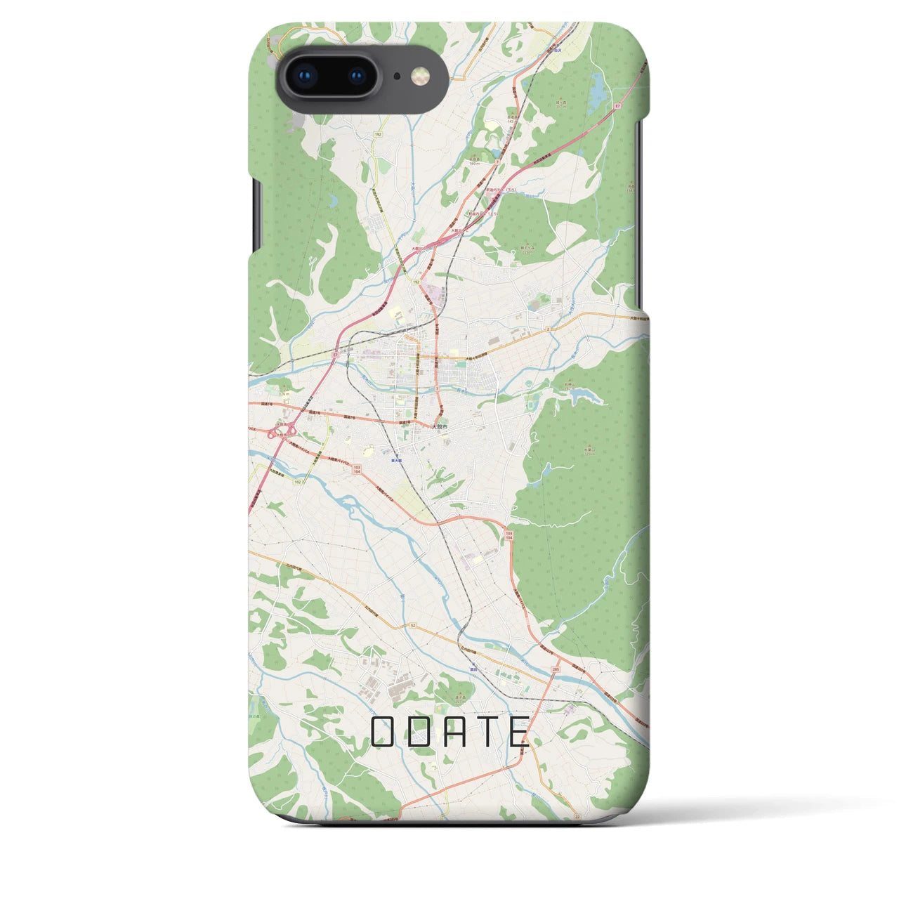 【大館(秋田県)】地図柄iPhoneケース(バックカバータイプ)